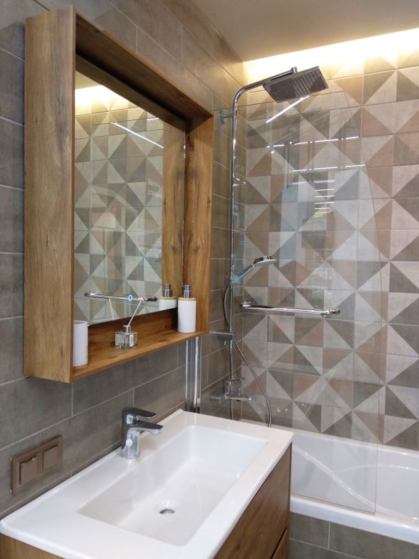 High-end tile work in a bathroom